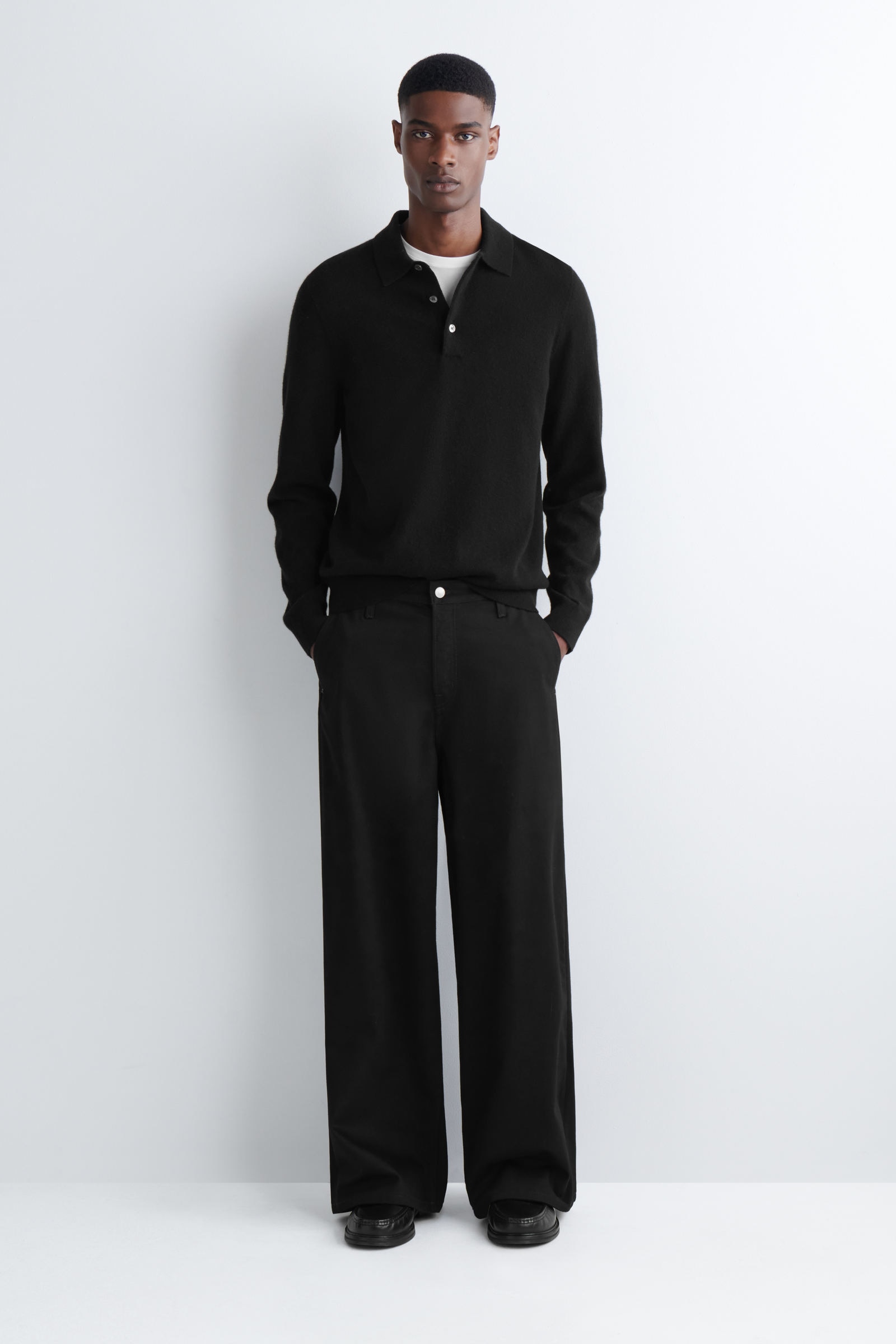 ワイドレッグデニムパンツ